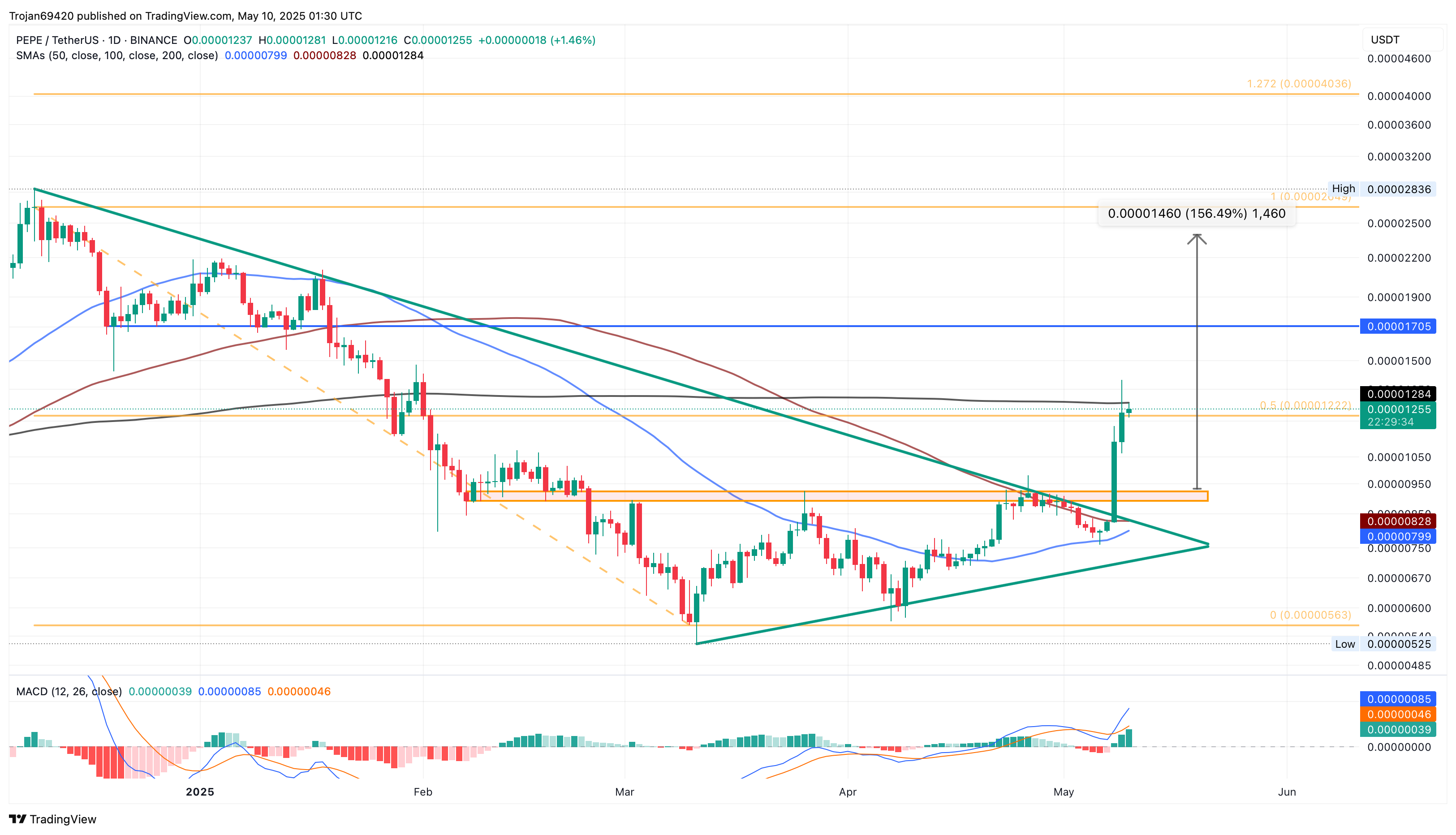 PEPE Coin Price Chart