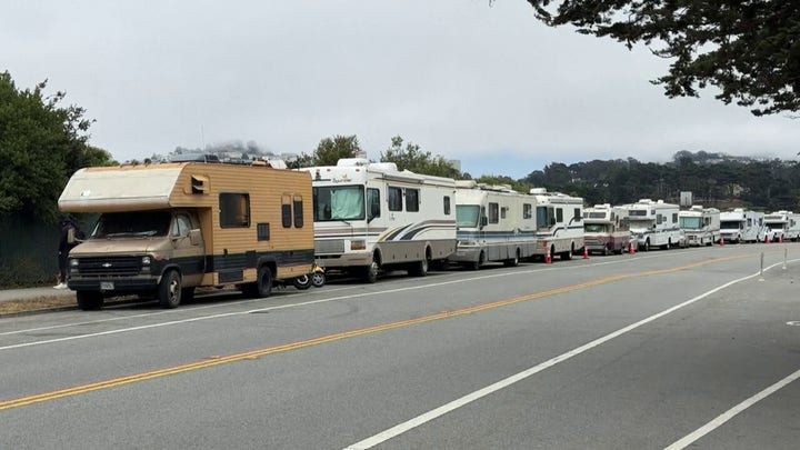 San Francisco weighs ban on homeless people living in RVs